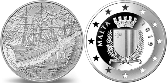 Malta 10 euro 2019 - 150th Anniversary of the Suez Canal