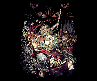 Threadless - Zombies in Wonderland by Alice X. Zhang and Donald Lim