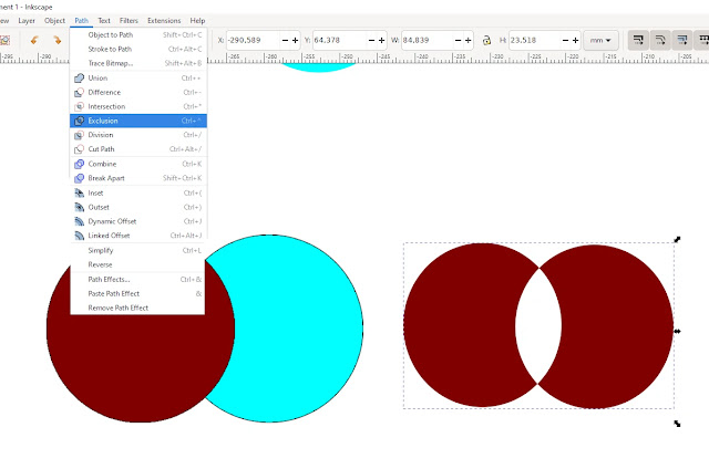 Cara Memotong Objek Inkscape Dengan Shaping