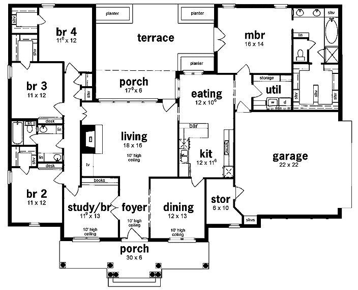 15 contoh gambar denah  rumah  minimalis sederhana 1 lantai  