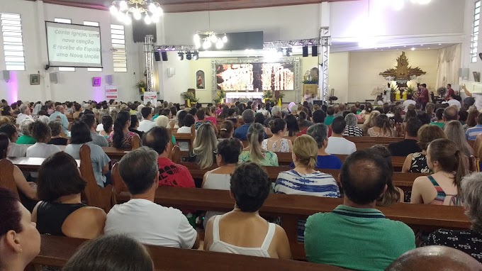 PE. AURICÉLIO PRESIDE MISSA NO CERCO DE JERICÓ EM TUBARÃO