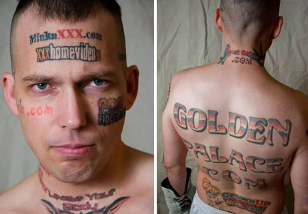 The man who became a human billboard with corporate tattoos Billy Gibby