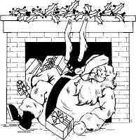La cheminée et le Père Noël