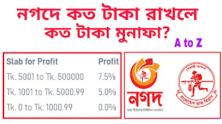 নগদে কত টাকা রাখলে কত টাকা মুনাফা পাবেন । Nagad Monthly Profit System