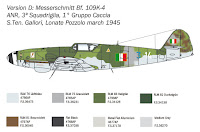 Italeri 1/48 Bf 109 K-4 (2805) Colour Guide & Paint Conversion Chart