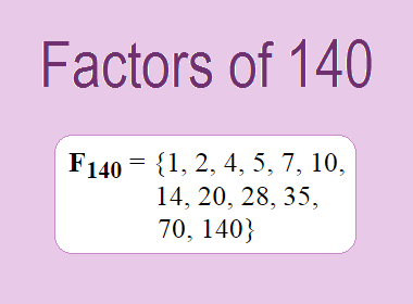 Factors of 140