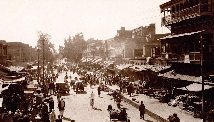 Raja Bazaar (Bazar), Rawalpindi, Punjab, Pakistan (India) | Rare & Old Vintage Photos (1910)