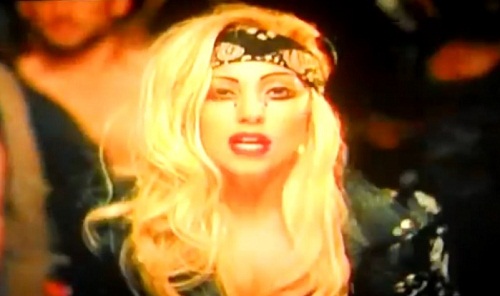 lady gaga judas video stills. The stills show Lady Gaga