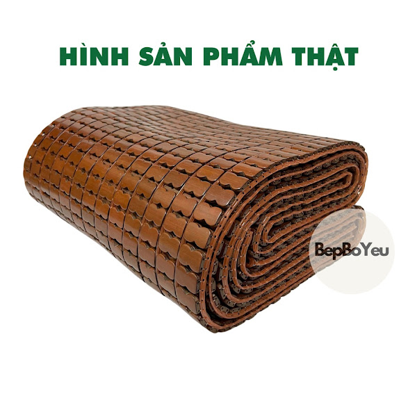  Chiếu Trúc 1m4 Màu Nâu, Hạt Nâu Sáng Bóng, Không Viền