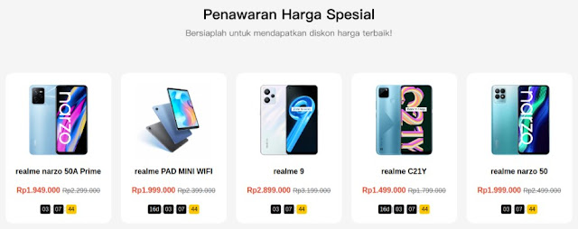 Daftar harga hp realme terbaru 2023