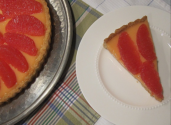 Grapefruit Curd  Tart
