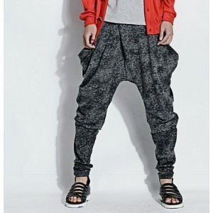 male print harem pants