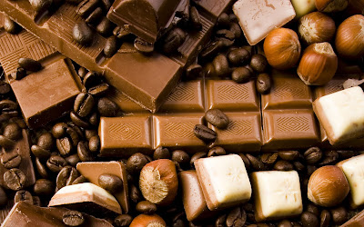 Fotografías de chocolates, café, avellanas y trufas I