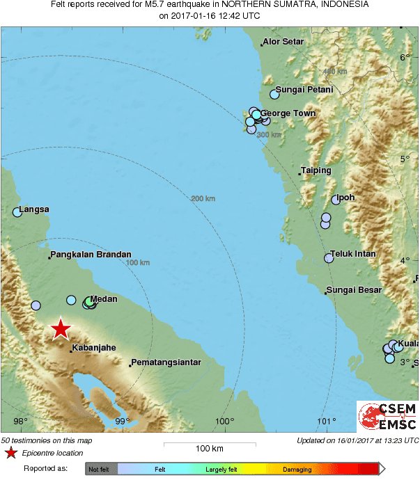 Terkini: Gempa Bumi 5.5 Mangitud Landa Sumatera, Gegaran 