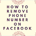 How to remove phone number on Facebook