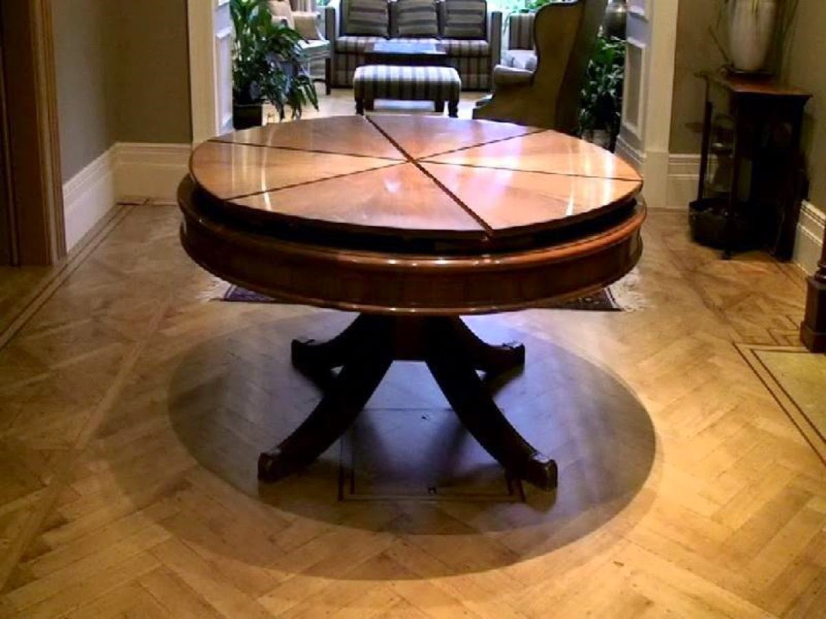 Home Priority: Outstanding Round Expandable Dining Table 