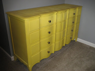 dresser painted yellow, yellow painted dresser, yellow painted mirror, painted yellow mirror, yellow painted nightstands, yellow painted night stands, painted yellow nightstands, painted yellow night stands, gray room with yellow furniture, yellow and gray room, gray and yellow room