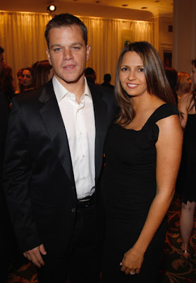 Matt Damon his wife, Luciana