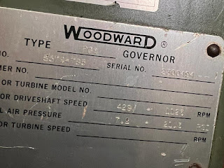 for sale Woodward PGA 8574-785 Woodward Governor -SPEEED: 429-1125 - CONTROL AIR PRESSURE: 7:1 – 21.3PSI SR: 2300494