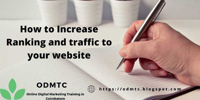 Increase ranking and  traffic to your websites