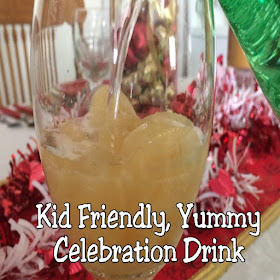 Let your kids in on the celebration with this kid friendly Celebration drink perfect for any holiday or occasion.  It's quick, easy, and really yummy!