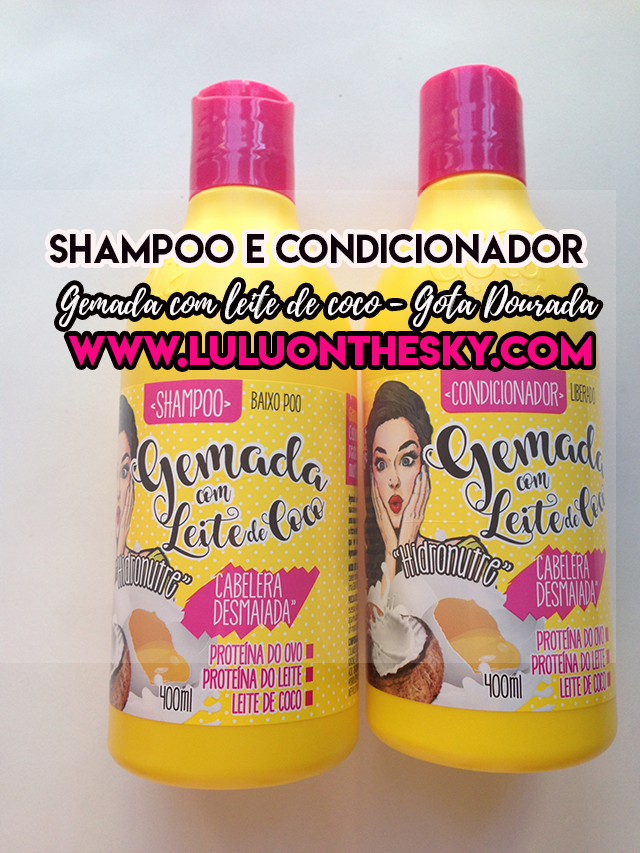 Shampoo e Condicionador Gemada com Leite de Coco - Gota Dourada