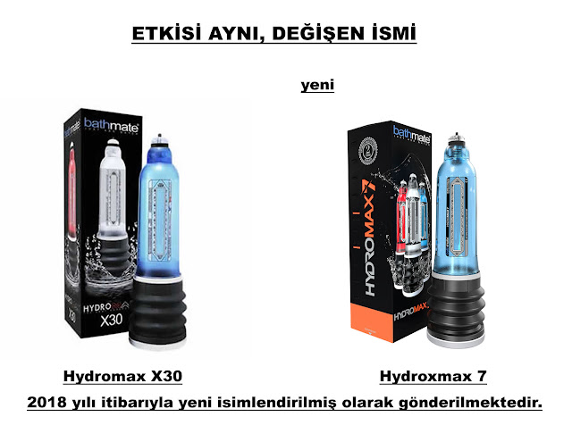 Bathmate Hydromax X30 mavi renkli artık Bathmate Hydromax 7 Mavi oldu.