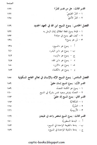 محتويات كتاب اللاهوت المسيحي والإنسان المعاصر