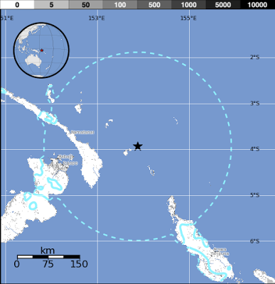 TERREMOTO DE 7,2 GRADOS SACUDIÓ NUEVA IRLANDA, EN PAPUA NUEVA GUINEA