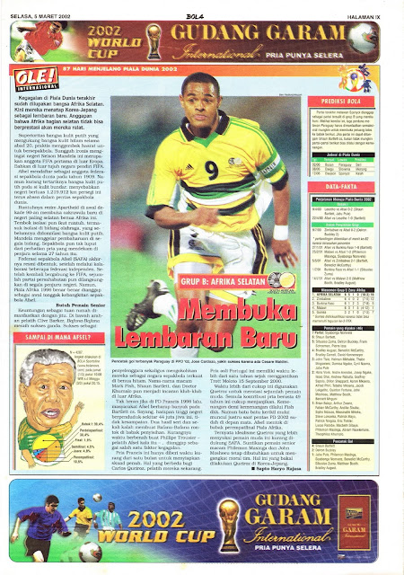 ROAD TO WORLD CUP 2002 SOUTH AFRICA TEAM PROFILE