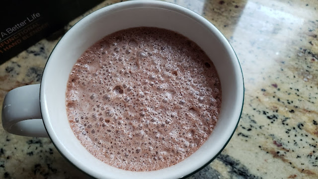 Cold Chocolate Milk with stick blender