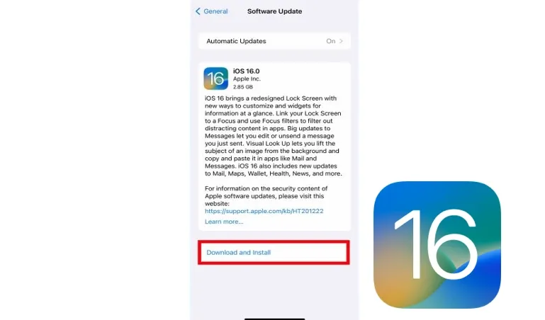 Apple iOS 16 download