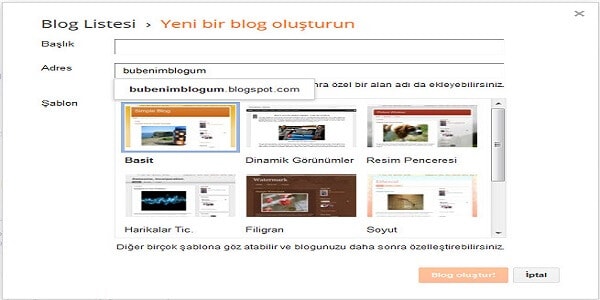 BLOGGER BLOG NASIL AÇILIR