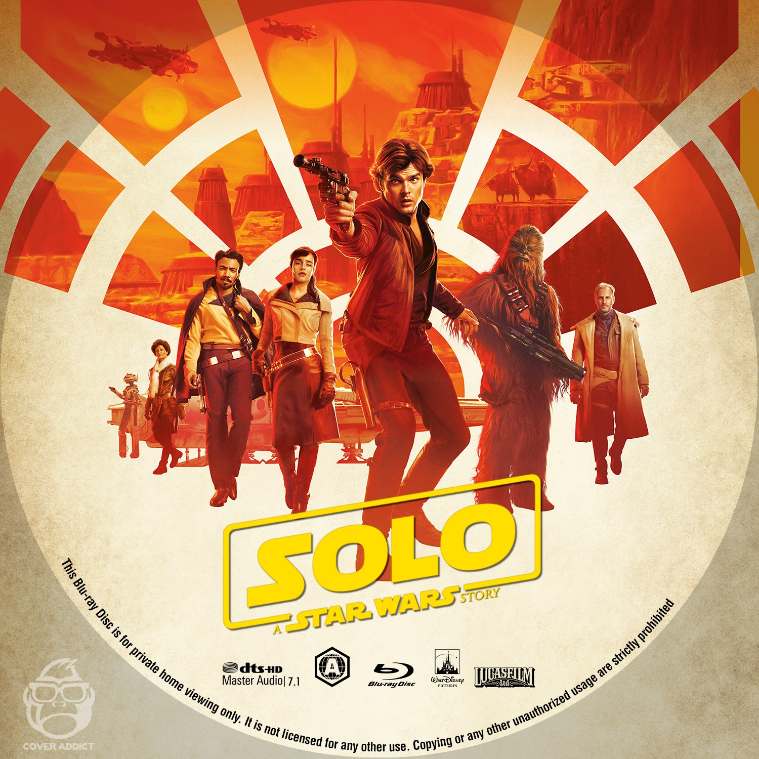 Solo: A Star Wars Story Bluray Label  Cover Addict - DVD 