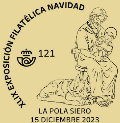 matasellos, filatelia, Navidad, Pola de Siero