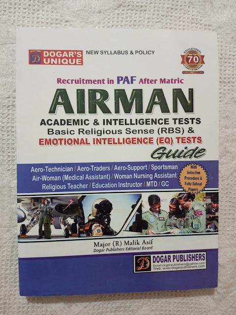 PAF AIRMAN Guide Book For Aero Technician, Aero Trade, Sportsman, Religious Teacher, Female Medical Assistant, GC & MTD