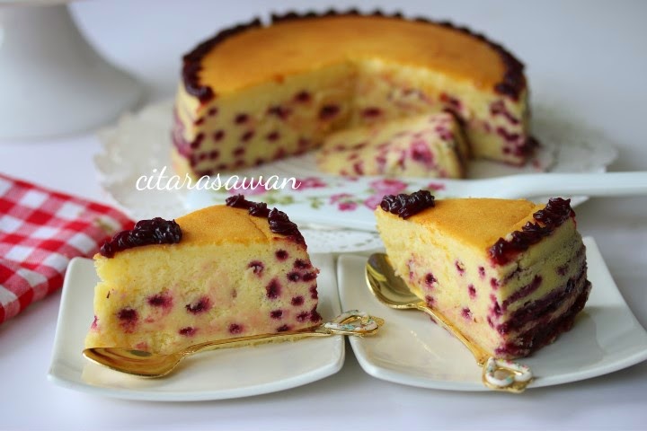 Light Blueberry Cheesecake ~ Resepi Terbaik