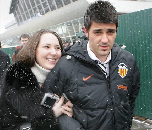 david villa and his wife