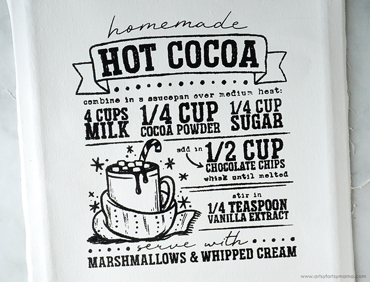 Hot Cocoa Reverse Canvas Sign