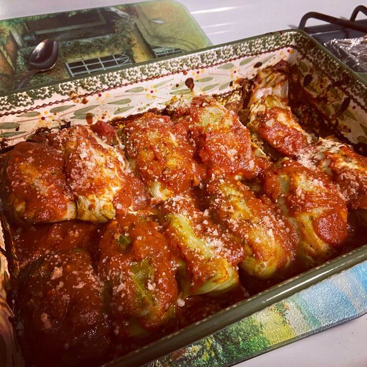 Easy Stuffed cabbage rolls with meat