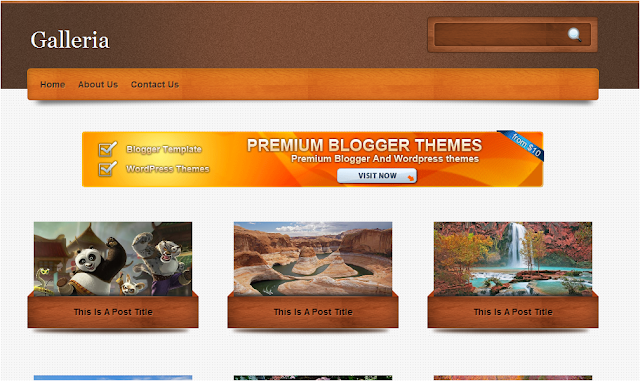 Galleria Wordpress and Blogger Theme Template