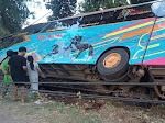 Membawa Penumpang Mataram- Bima, Bus Surya Kecelakaan di Pringgabaya Lombok Timur