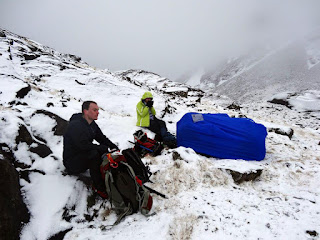 Sheltering at Coire Lagan