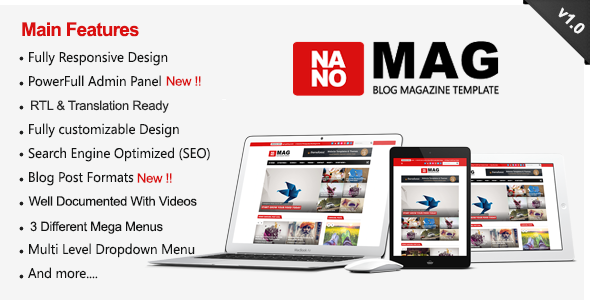 NanoMag - Responsive Blog & Magazine Blogger Template