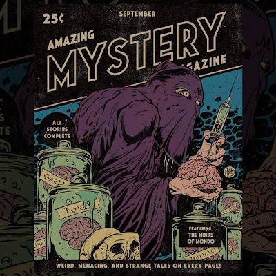 MondoCon 2019 Exclusive Amazing Mystery Magazine Pulp Cover Screen Print by Johnny Dombrowski