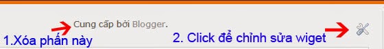Thủ thuật xóa phần “Cung cấp bởi Blogger” mặc định trên blog