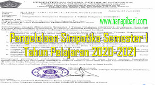 Surat Edaran Pengelolaan Simpatika Semester I Tahun 2020/2021