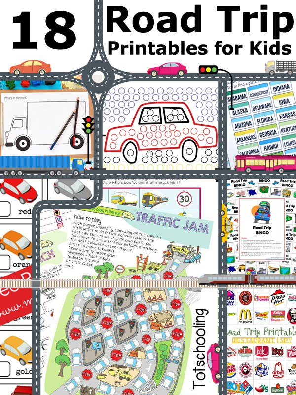 18 road trip printables for traveling with kids totschooling