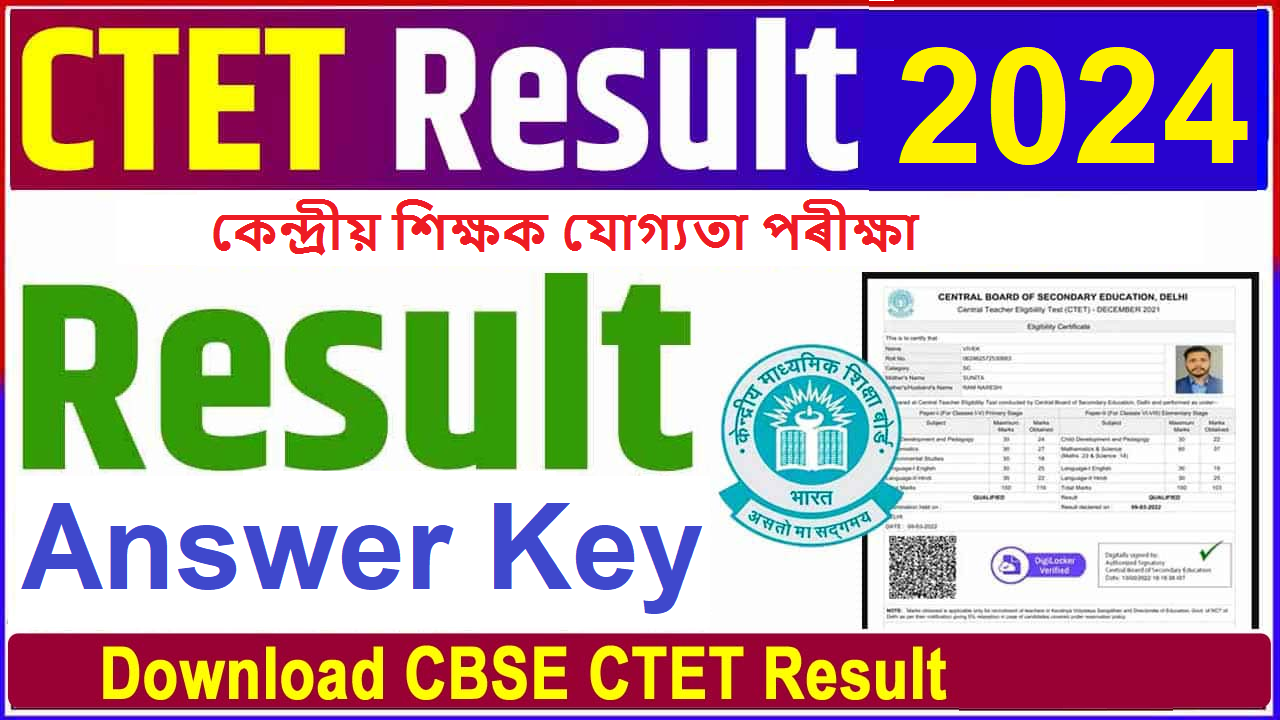 CBSE CTET Result – CTET January 2024 Answer Key Released