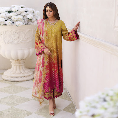 Rangoli Unstitched Collection By Charizma | 3 Piece Suit With Embroidered Dupatta | Pakistani Dress